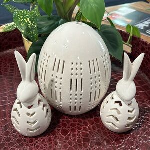 Easter votive decor bunny egg